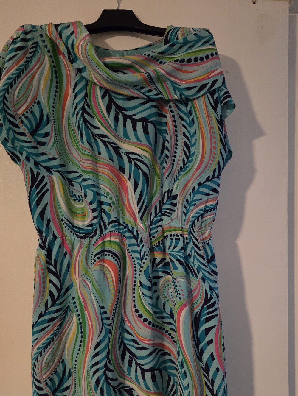 Lilly Pulitzer Teal, Aqua & Pink Patterned Dress